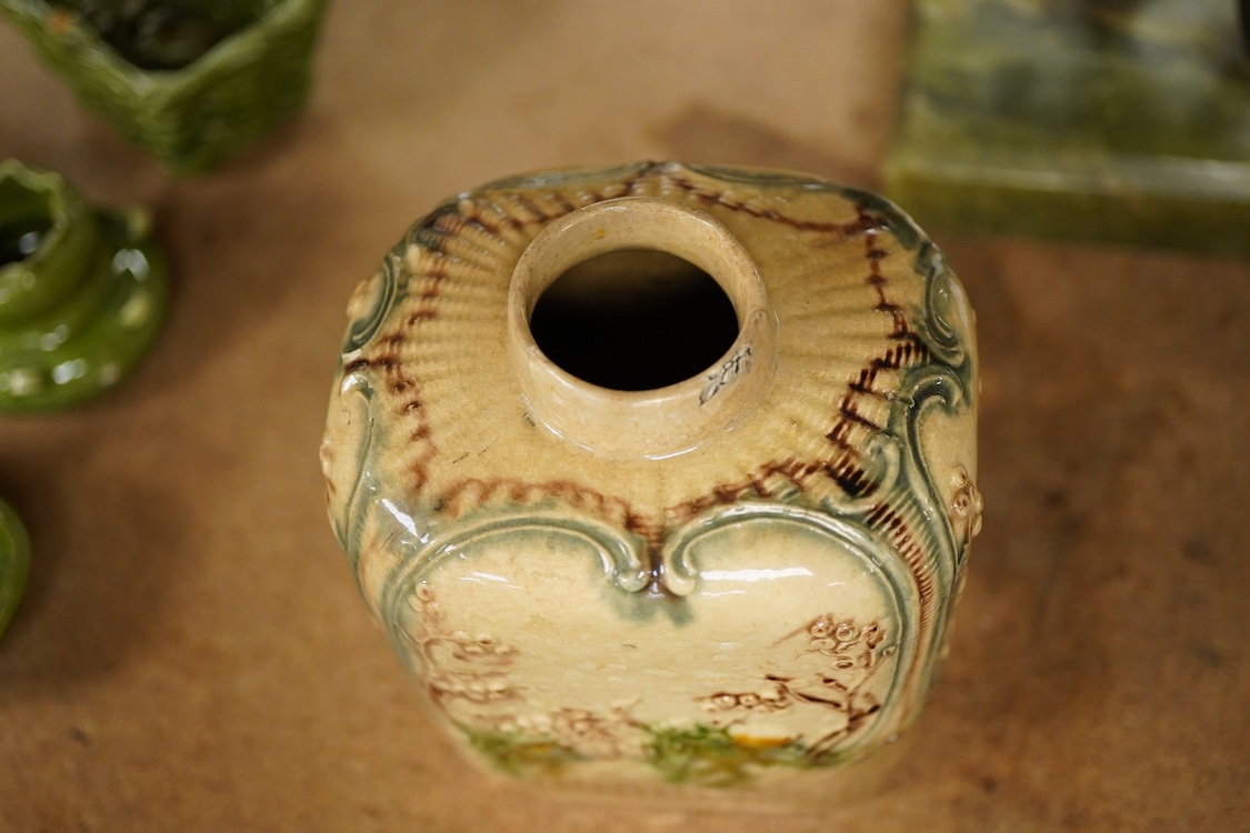 A William Greatbatch creamware tea canister, c.1770-80 - 11cm high
